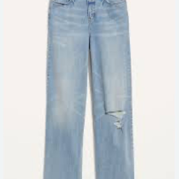Old Navy Extra High-Waisted Wide-Leg Ripped Jeans for Women Loose From The Heap - Picture 3 of 15